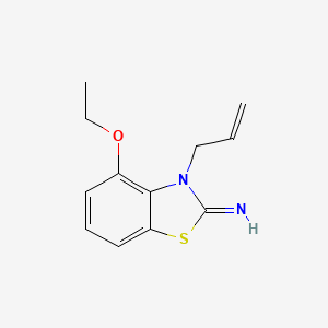 molecular formula C12H14N2OS B15261851 4-Ethoxy-3-(prop-2-en-1-yl)-2,3-dihydro-1,3-benzothiazol-2-imine 