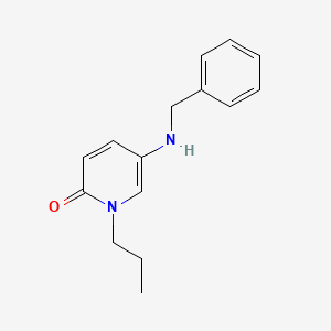 molecular formula C15H18N2O B1526189 5-(Benzylamino)-1-propyl-1,2-dihydropyridin-2-one CAS No. 1179210-32-2