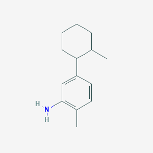 molecular formula C14H21N B15261894 2-Methyl-5-(2-methylcyclohexyl)aniline 