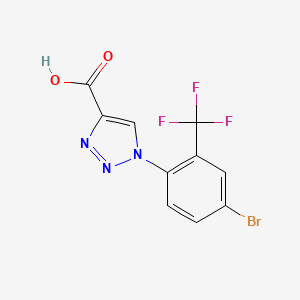 molecular formula C10H5BrF3N3O2 B1526190 1-[4-bromo-2-(trifluoromethyl)phenyl]-1H-1,2,3-triazole-4-carboxylic acid CAS No. 1179507-09-5