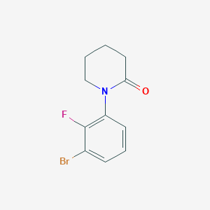 molecular formula C11H11BrFNO B15261909 1-(3-Bromo-2-fluorophenyl)piperidin-2-one 