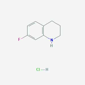 molecular formula C9H11ClFN B1526191 7-Fluoro-1,2,3,4-tetrahydroquinoline hydrochloride CAS No. 1224640-26-9