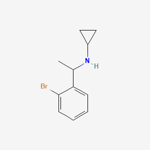 molecular formula C11H14BrN B15261921 N-[1-(2-bromophenyl)ethyl]cyclopropanamine 