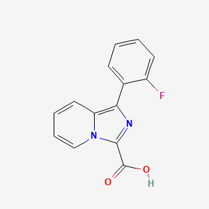molecular formula C14H9FN2O2 B15261923 1-(2-Fluorophenyl)imidazo[1,5-a]pyridine-3-carboxylic acid 