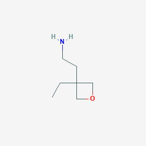 molecular formula C7H15NO B15261930 2-(3-Ethyloxetan-3-yl)ethan-1-amine 