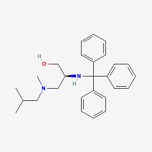 molecular formula C27H34N2O B15261934 (2S)-3-[Methyl(2-methylpropyl)amino]-2-[(triphenylmethyl)amino]propan-1-ol 