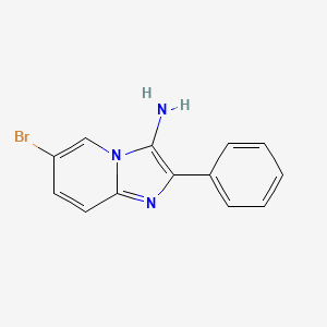 molecular formula C13H10BrN3 B1526194 6-Bromo-2-phenylimidazo[1,2-a]pyridin-3-amine CAS No. 955952-55-3