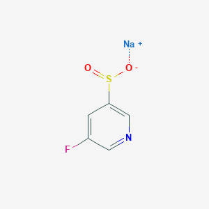 molecular formula C5H3FNNaO2S B15261944 Sodium 5-fluoropyridine-3-sulfinate 