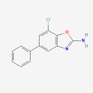molecular formula C13H9ClN2O B1526198 7-Chloro-5-phenyl-1,3-benzoxazol-2-amine CAS No. 1274551-16-4
