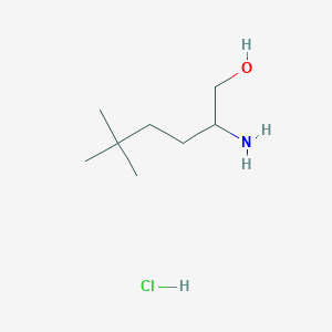 molecular formula C8H20ClNO B1526199 2-Amino-5,5-dimethylhexan-1-ol hydrochloride CAS No. 1314930-59-0