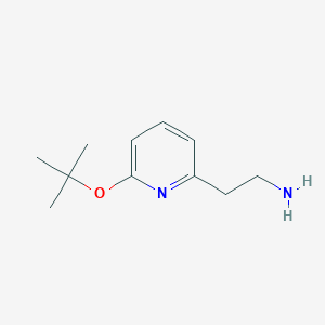 molecular formula C11H18N2O B1526201 2-[6-(Tert-butoxy)pyridin-2-yl]ethan-1-amine CAS No. 910380-87-9