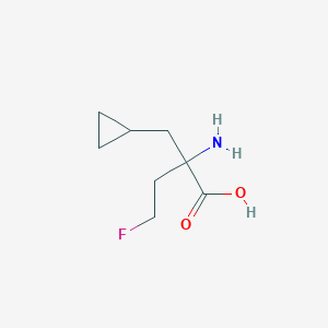 molecular formula C8H14FNO2 B15262027 2-Amino-2-(cyclopropylmethyl)-4-fluorobutanoic acid 