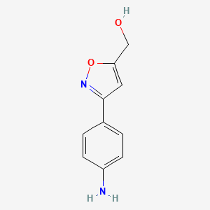 molecular formula C10H10N2O2 B1526203 (3-(4-Aminophenyl)isoxazol-5-yl)methanol CAS No. 885273-66-5