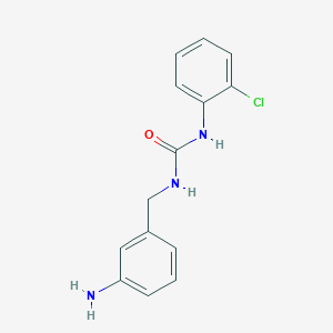 molecular formula C14H14ClN3O B1526204 3-[(3-Aminophenyl)methyl]-1-(2-chlorophenyl)urea CAS No. 1275694-37-5