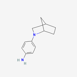 molecular formula C12H16N2 B1526205 4-{2-Azabicyclo[2.2.1]heptan-2-yl}aniline CAS No. 1273998-97-2