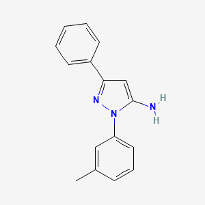 molecular formula C16H15N3 B15262058 1-(3-methylphenyl)-3-phenyl-1H-pyrazol-5-amine CAS No. 956331-33-2