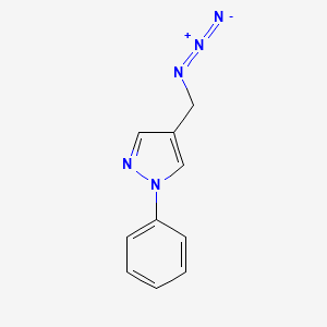 molecular formula C10H9N5 B1526206 4-(叠氮甲基)-1-苯基-1H-吡唑 CAS No. 1248002-77-8