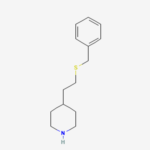 molecular formula C14H21NS B15262097 4-[2-(Benzylsulfanyl)ethyl]piperidine 