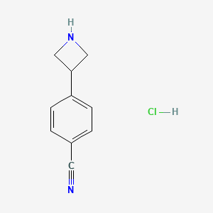 molecular formula C10H11ClN2 B1526210 4-(Azetidin-3-yl)benzonitrile hydrochloride CAS No. 94268-29-8