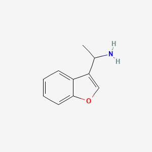 molecular formula C10H11NO B1526211 1-(1-Benzofuran-3-yl)ethan-1-amine CAS No. 1270473-91-0