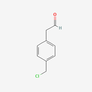 molecular formula C9H9ClO B1526213 2-[4-(Chloromethyl)phenyl]acetaldehyde CAS No. 1190884-37-7