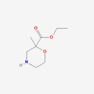 molecular formula C8H15NO3 B15262137 Ethyl 2-methylmorpholine-2-carboxylate 