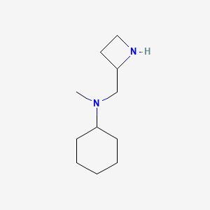 molecular formula C11H22N2 B15262144 N-[(Azetidin-2-yl)methyl]-N-methylcyclohexanamine 
