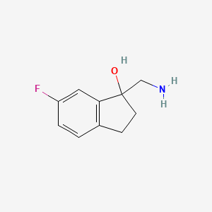 molecular formula C10H12FNO B1526220 1-(Aminomethyl)-6-fluoro-2,3-dihydroinden-1-ol CAS No. 1082399-74-3