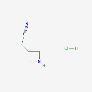 molecular formula C5H7ClN2 B1526224 2-(Azetidin-3-ylidene)acetonitrile hydrochloride CAS No. 1314910-43-4