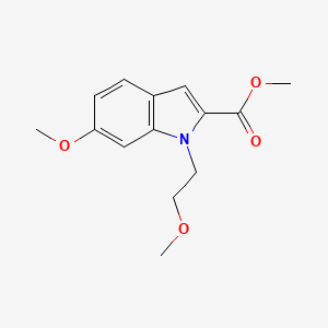 molecular formula C14H17NO4 B15262250 Methyl 6-methoxy-1-(2-methoxyethyl)-1H-indole-2-carboxylate CAS No. 1219827-76-5