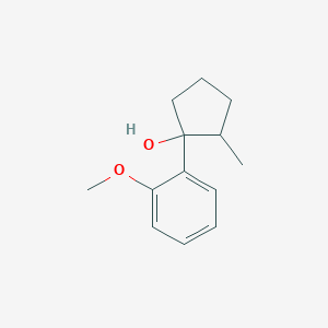 molecular formula C13H18O2 B15262264 1-(2-Methoxyphenyl)-2-methylcyclopentan-1-ol 