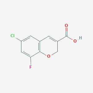 molecular formula C10H6ClFO3 B15262266 6-Chloro-8-fluoro-2H-chromene-3-carboxylic acid 