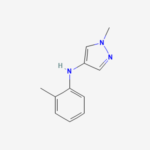 molecular formula C11H13N3 B15262297 1-Methyl-N-(2-methylphenyl)-1H-pyrazol-4-amine 