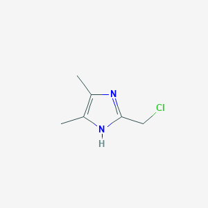 molecular formula C6H9ClN2 B15262307 2-(chloromethyl)-4,5-dimethyl-1H-imidazole 