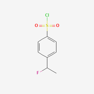 molecular formula C8H8ClFO2S B15262311 4-(1-Fluoroethyl)benzene-1-sulfonyl chloride 