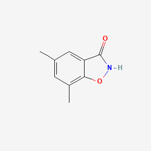 molecular formula C9H9NO2 B15262331 5,7-Dimethyl-1,2-benzoxazol-3-ol 