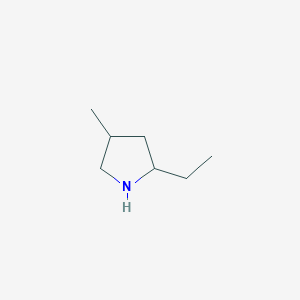 molecular formula C7H15N B1526234 2-乙基-4-甲基吡咯烷 CAS No. 89854-79-5
