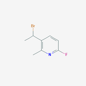 molecular formula C8H9BrFN B15262367 3-(1-Bromoethyl)-6-fluoro-2-methylpyridine 