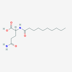 molecular formula C15H28N2O4 B15262383 4-Carbamoyl-2-decanamidobutanoic acid 