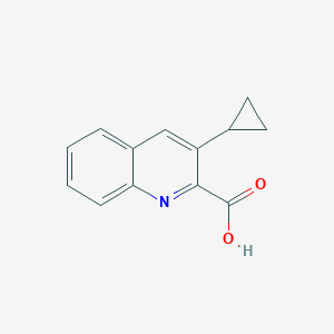 molecular formula C13H11NO2 B15262409 3-Cyclopropylquinoline-2-carboxylic acid 