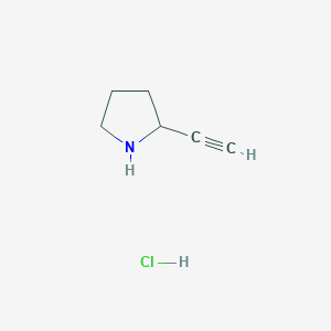 molecular formula C6H10ClN B1526241 2-Ethynylpyrrolidine hydrochloride CAS No. 1314937-87-5