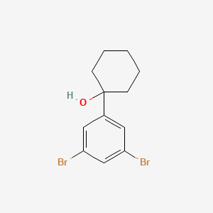 molecular formula C12H14Br2O B15262414 1-(3,5-Dibromophenyl)cyclohexan-1-ol 