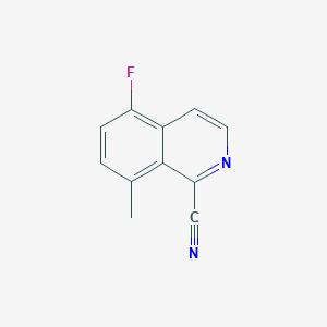 molecular formula C11H7FN2 B15262430 5-Fluoro-8-methylisoquinoline-1-carbonitrile 