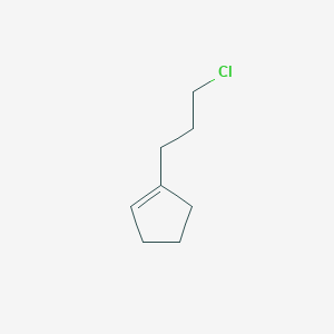 molecular formula C8H13Cl B15262445 1-(3-Chloropropyl)cyclopent-1-ene 