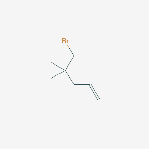 molecular formula C7H11Br B15262446 1-(Bromomethyl)-1-(prop-2-en-1-yl)cyclopropane 