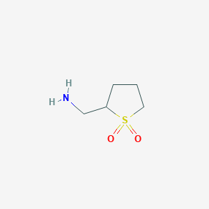 molecular formula C5H11NO2S B1526246 2-(Aminomethyl)-1lambda6-thiolane-1,1-dione CAS No. 848243-66-3