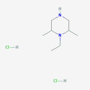 molecular formula C8H20Cl2N2 B15262464 1-Ethyl-2,6-dimethylpiperazine dihydrochloride 