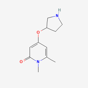 molecular formula C11H16N2O2 B15262474 1,6-dimethyl-4-(pyrrolidin-3-yloxy)pyridin-2(1H)-one 