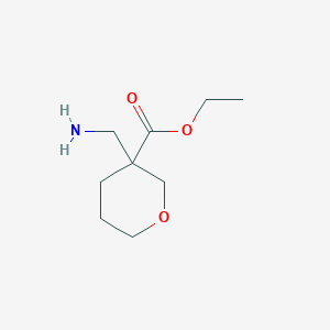 molecular formula C9H17NO3 B15262481 Ethyl 3-(aminomethyl)oxane-3-carboxylate 