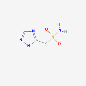 molecular formula C4H8N4O2S B15262487 (1-Methyl-1H-1,2,4-triazol-5-YL)methanesulfonamide 